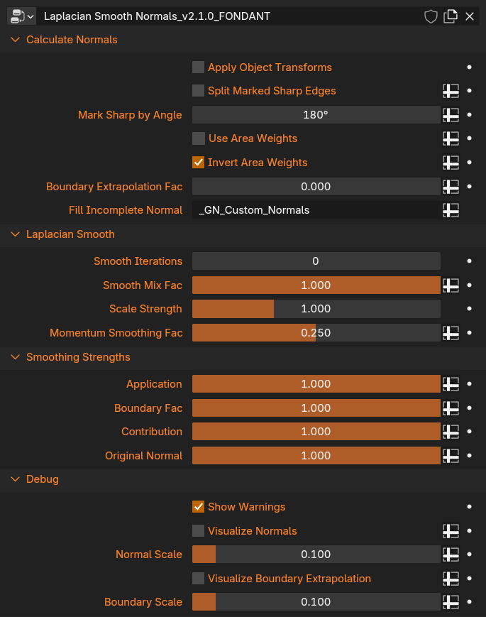 !Laplacian Smooth Normals Modifier