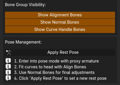Bone group visibility