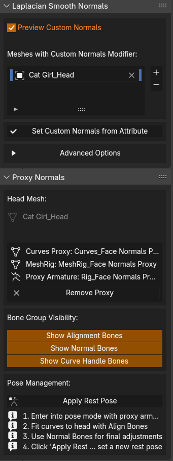 Proxy addon panel